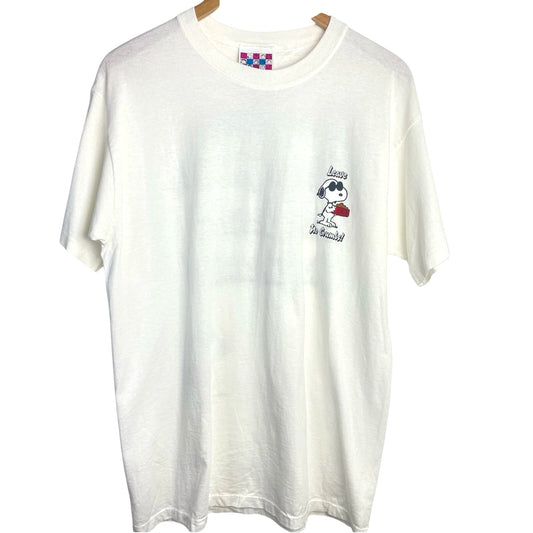 White Snoopy Graphic T-Shirt Vintage Leave No Crumbs Deadstock Medium