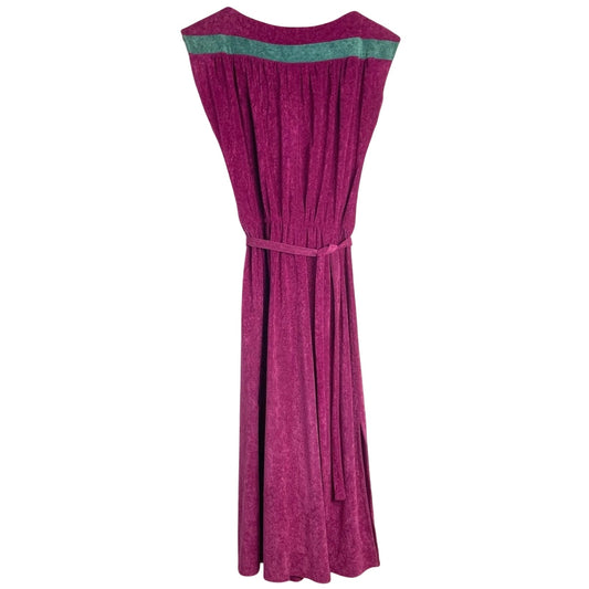 Vintage Pink and Green Dress Terry Cloth Lounge Beachwear Swim 1970s
