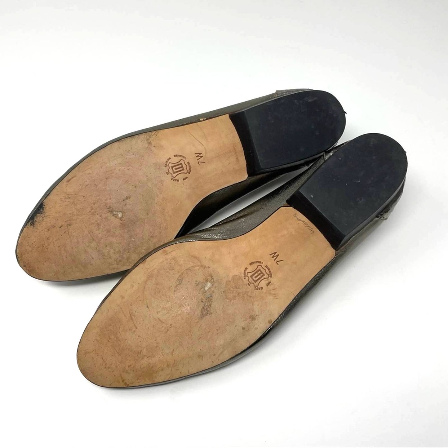 Vintage Silver Leather Loafers Slip Ons Nordstrom 7