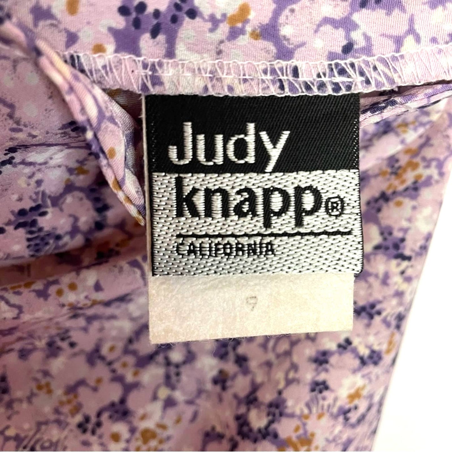 Vintage Floral Mini Skirt Pink Purple Small