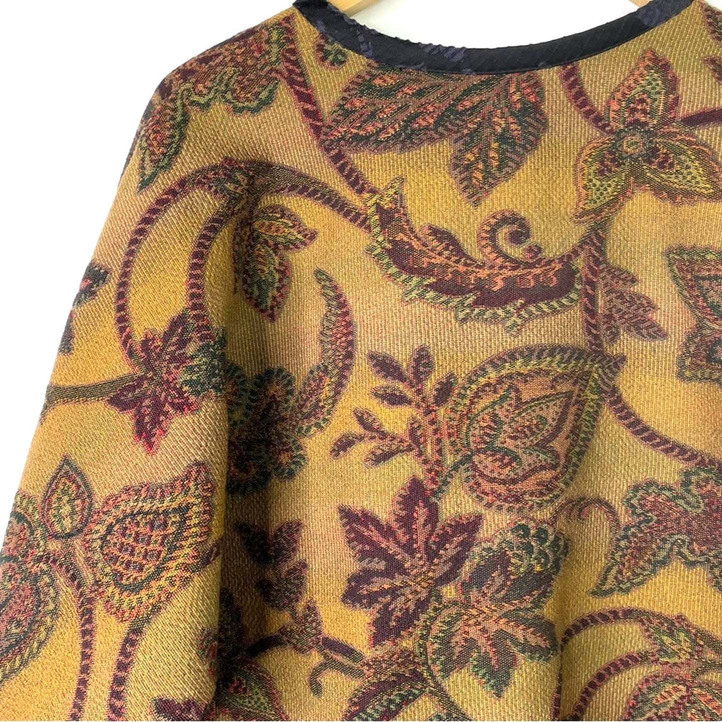 Vintage Tapestry Jacket Aida Dalati Unique Brown Tan
