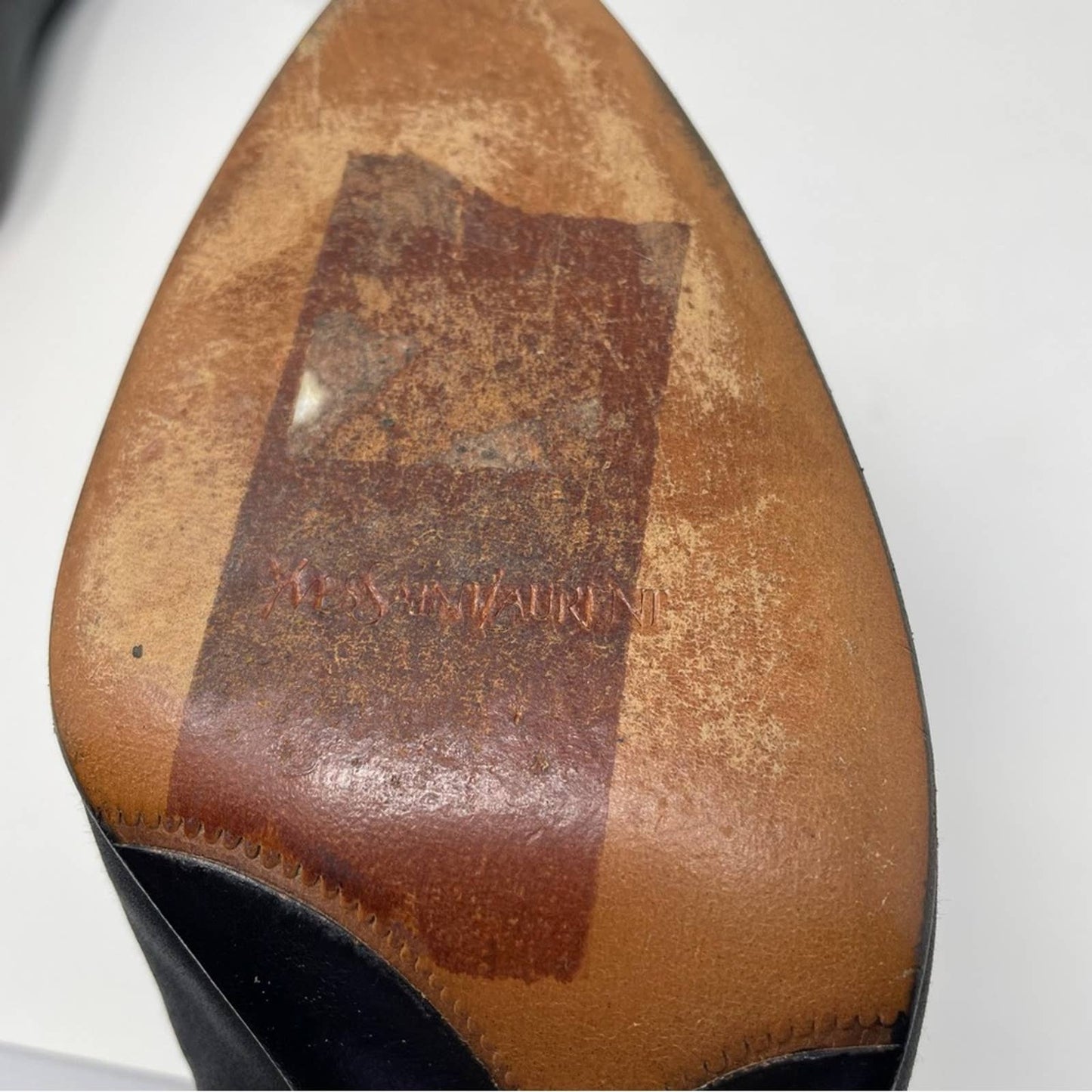 YSL | Black Pump Heels Jeweled Saint Laurent 9.5 Vintage