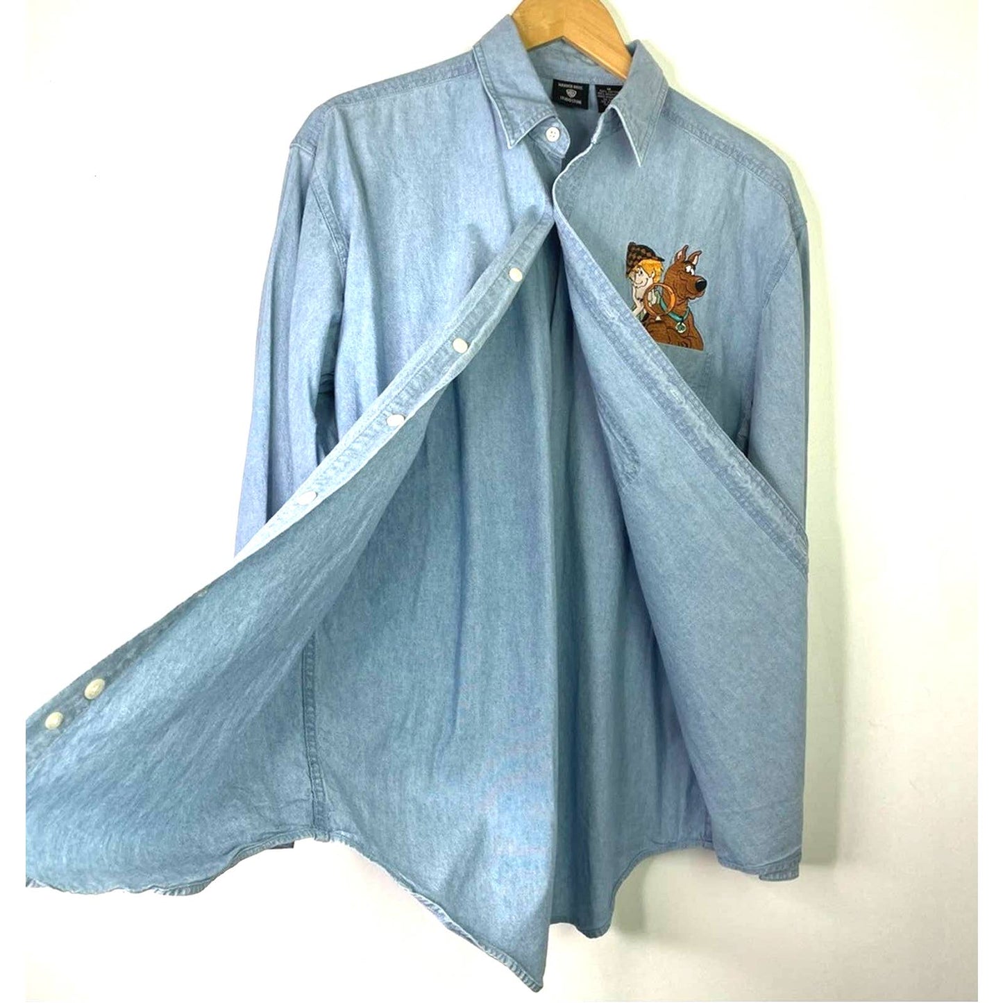 Vintage Scooby Doo Denim Shirt Button Down Med