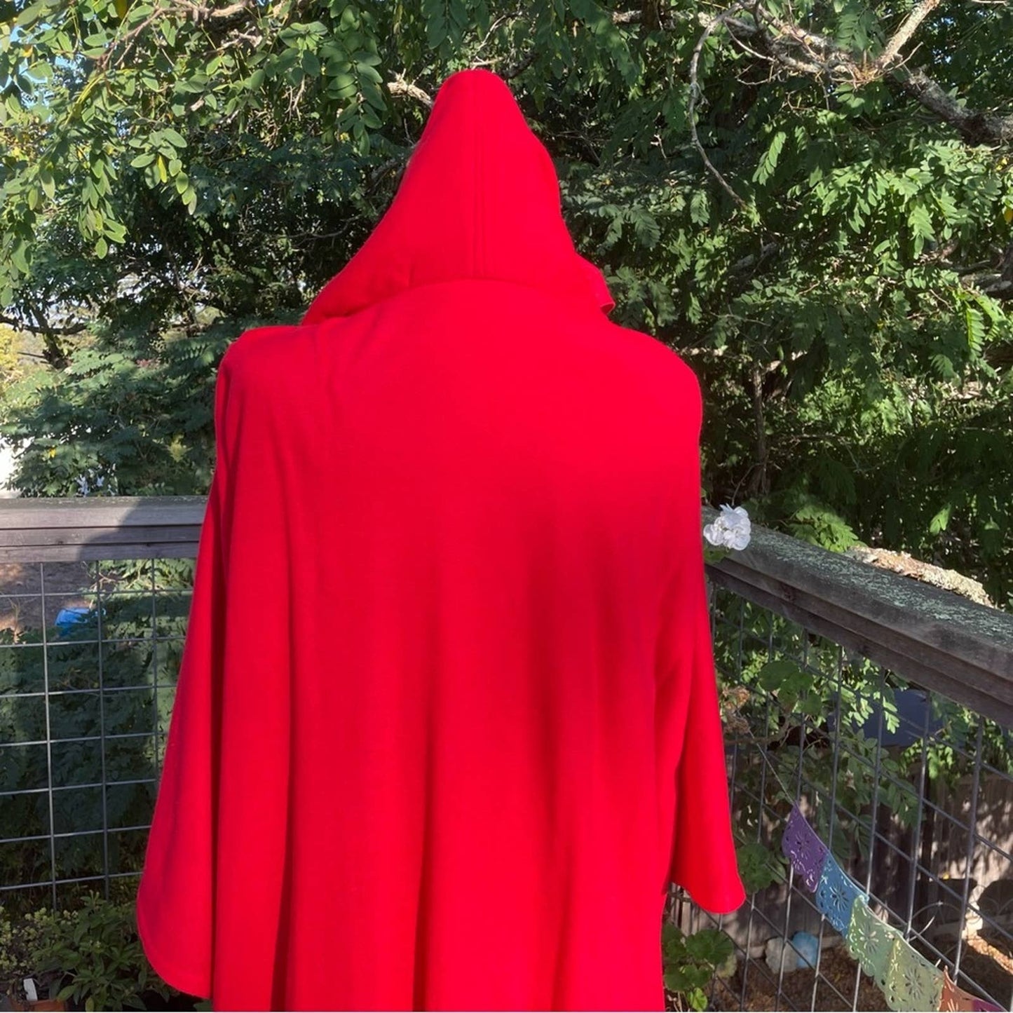Red Cape Long with Hood Costume Little Red Riding Hood One Size