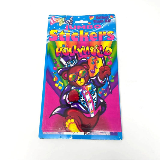 Vintage Lisa Frank Stickers Hollywood Bear Jumbo Top Hat