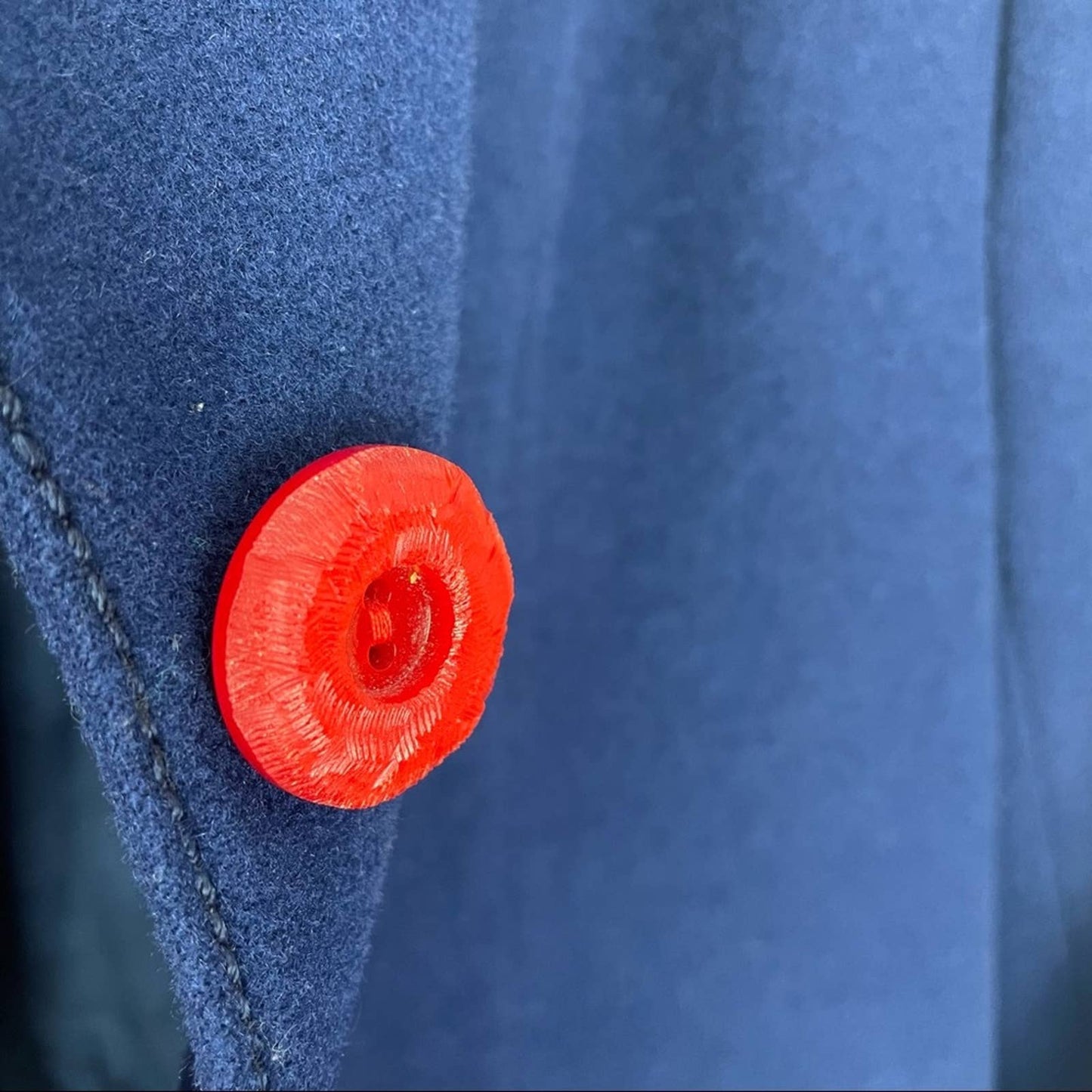 Vintage | Wool Blue Blazer Red Buttons James Smart Med