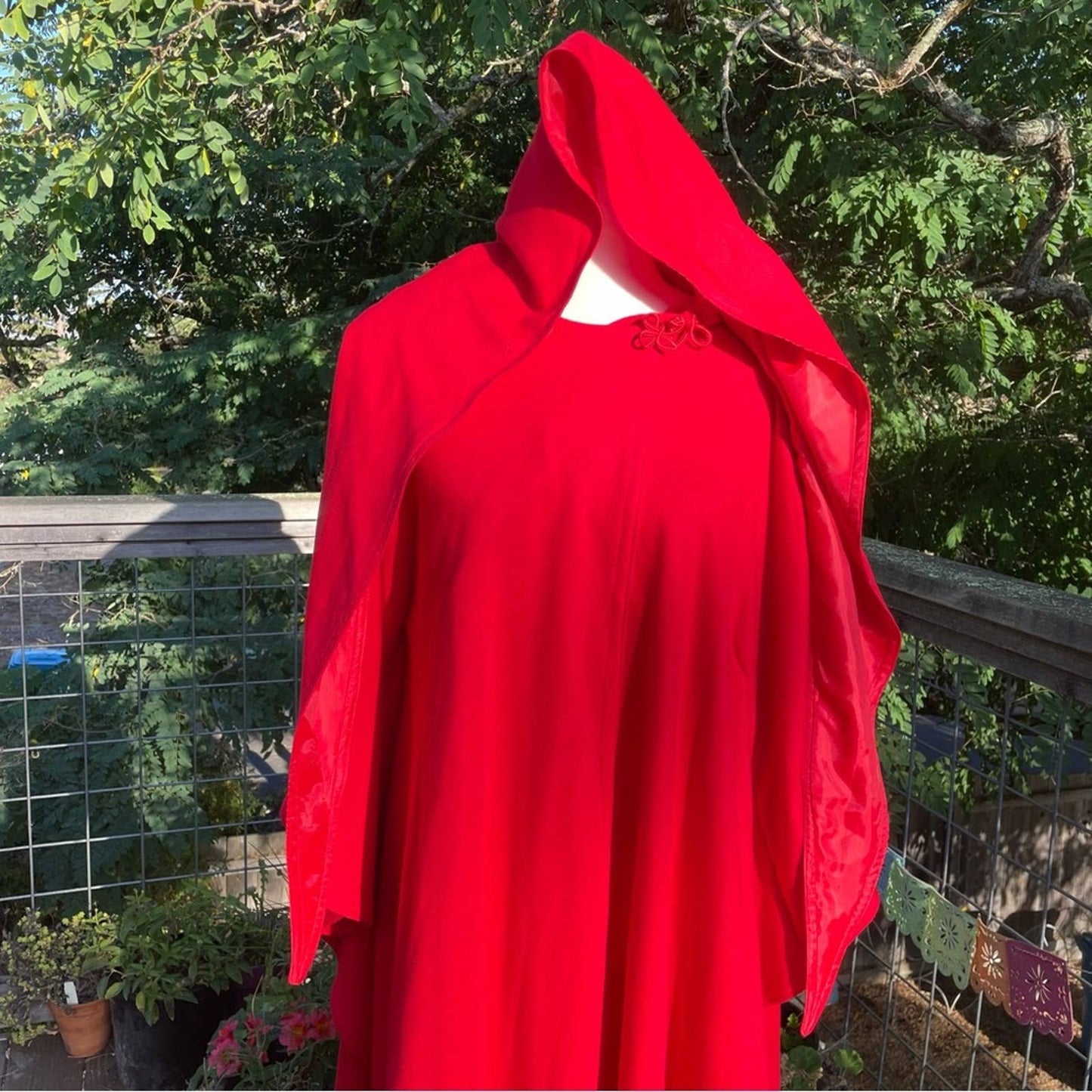 Red Cape Long with Hood Costume Little Red Riding Hood One Size