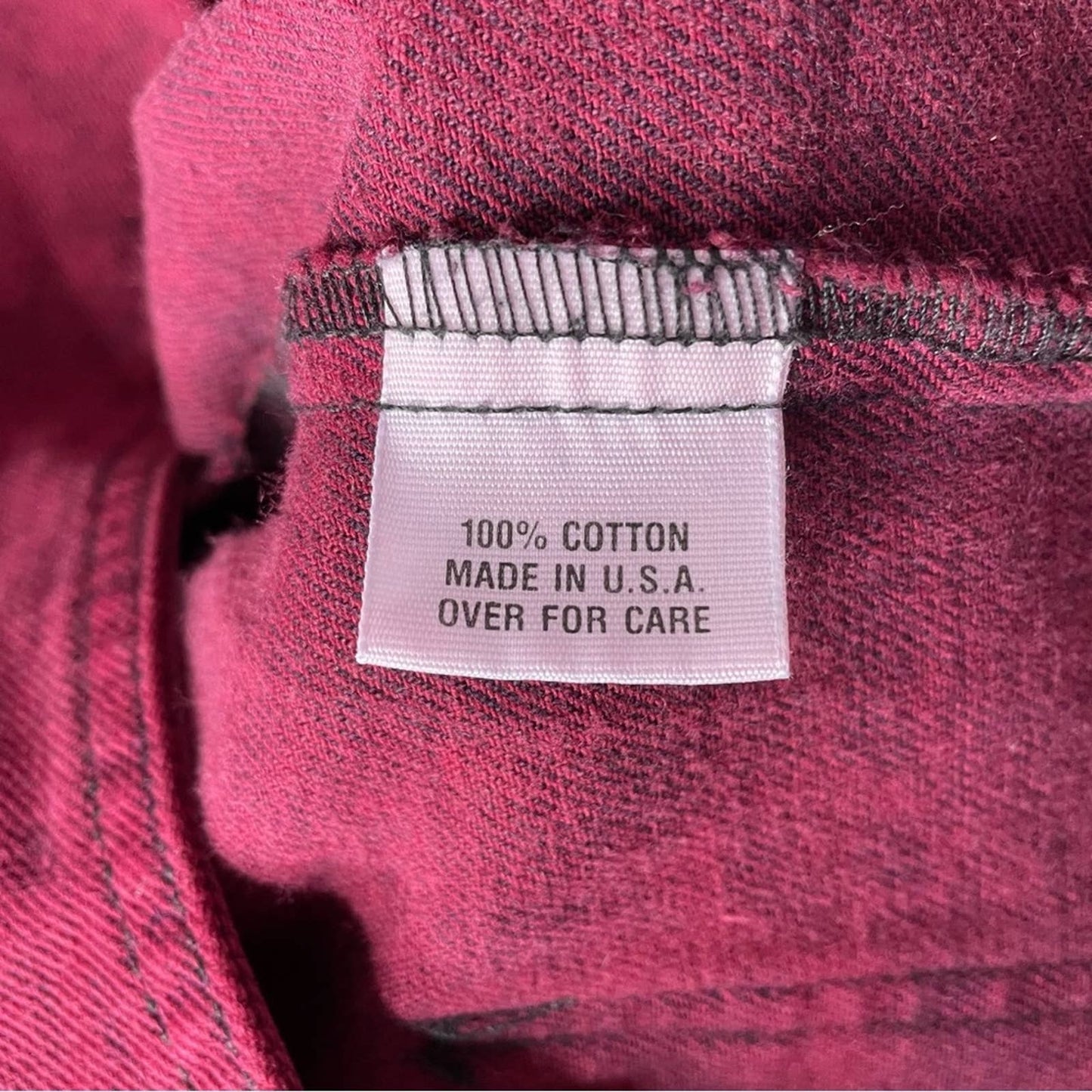 Sundance | Maroon Denim Jacket Long Pockets Vintage Jean Jacket Coat Large