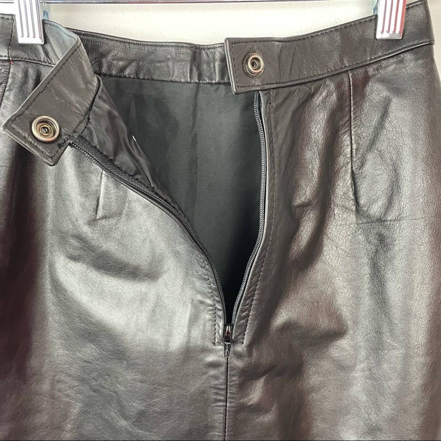 Vintage Wilson’s Leather Black Leather Skirt Mini Small