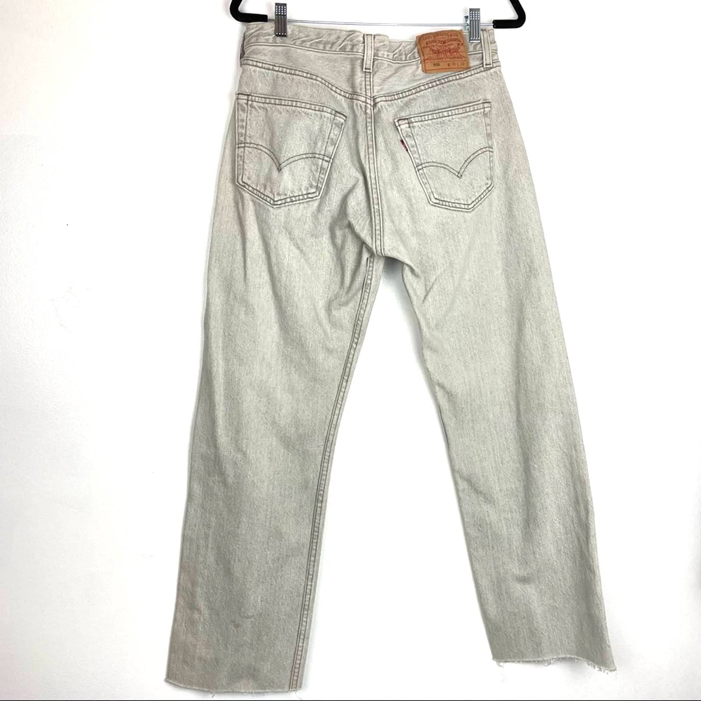 Vintage Levi’s 501 Jeans with Hand Painted Purple Flowers 32 33