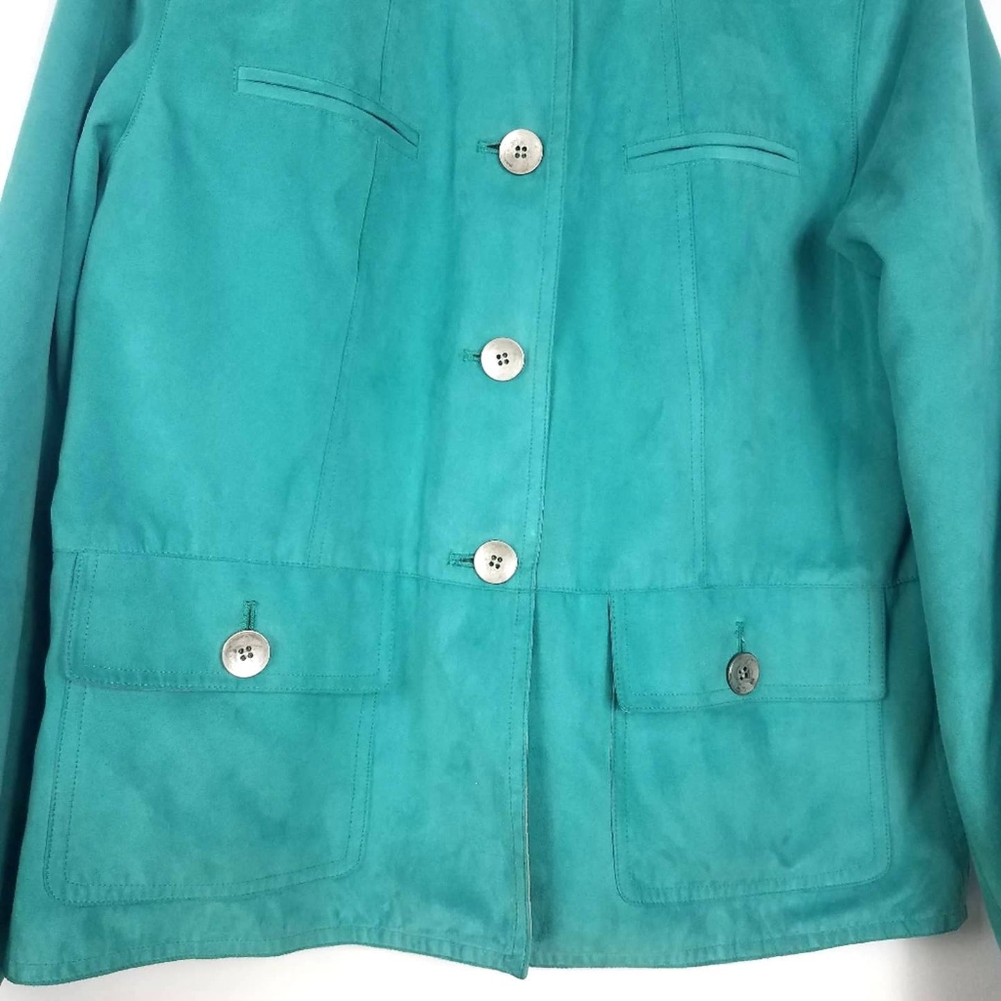 Vintage Reversible Suede & Waterproof Rain Jacket Green and Beige