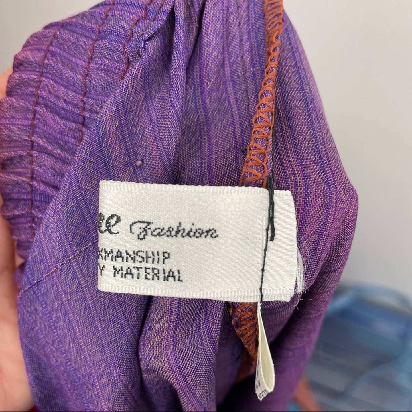 Vintage Long Purple Quilted Skirt Rosettes Patchwork