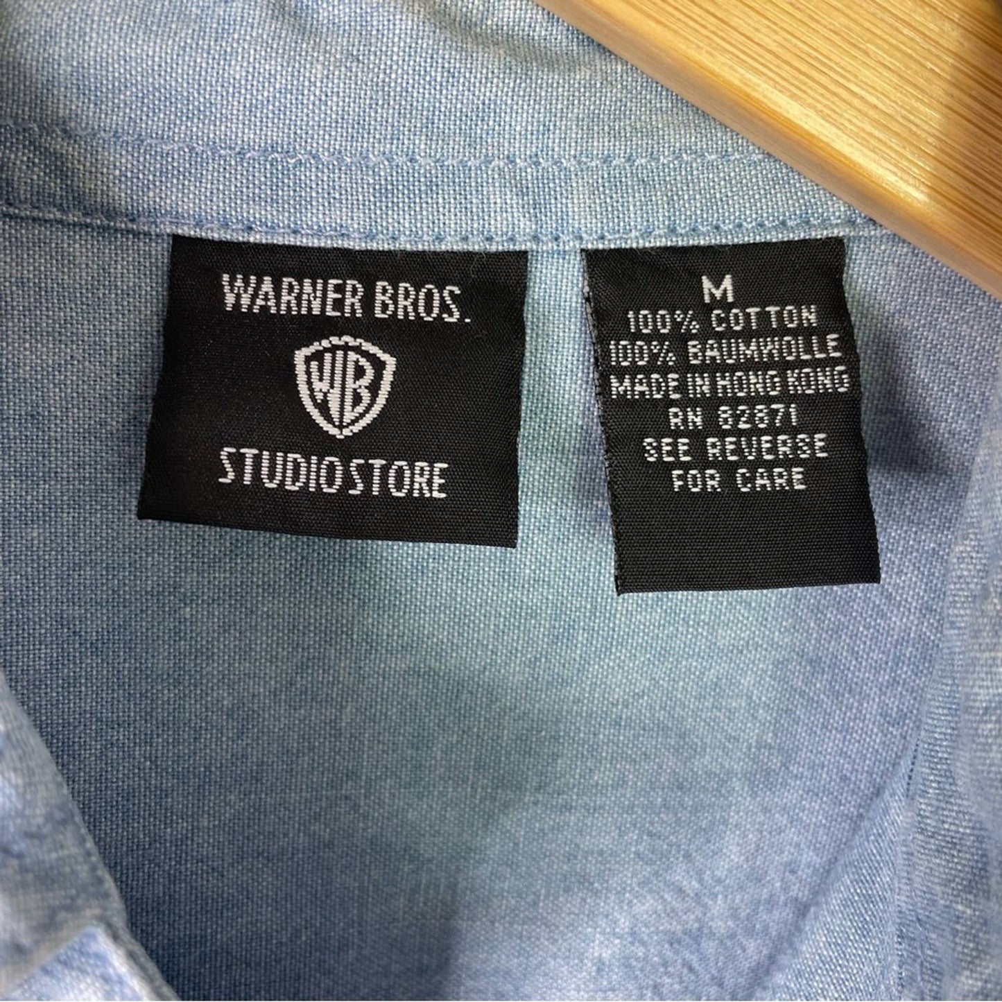 Vintage Scooby Doo Denim Shirt Button Down Med