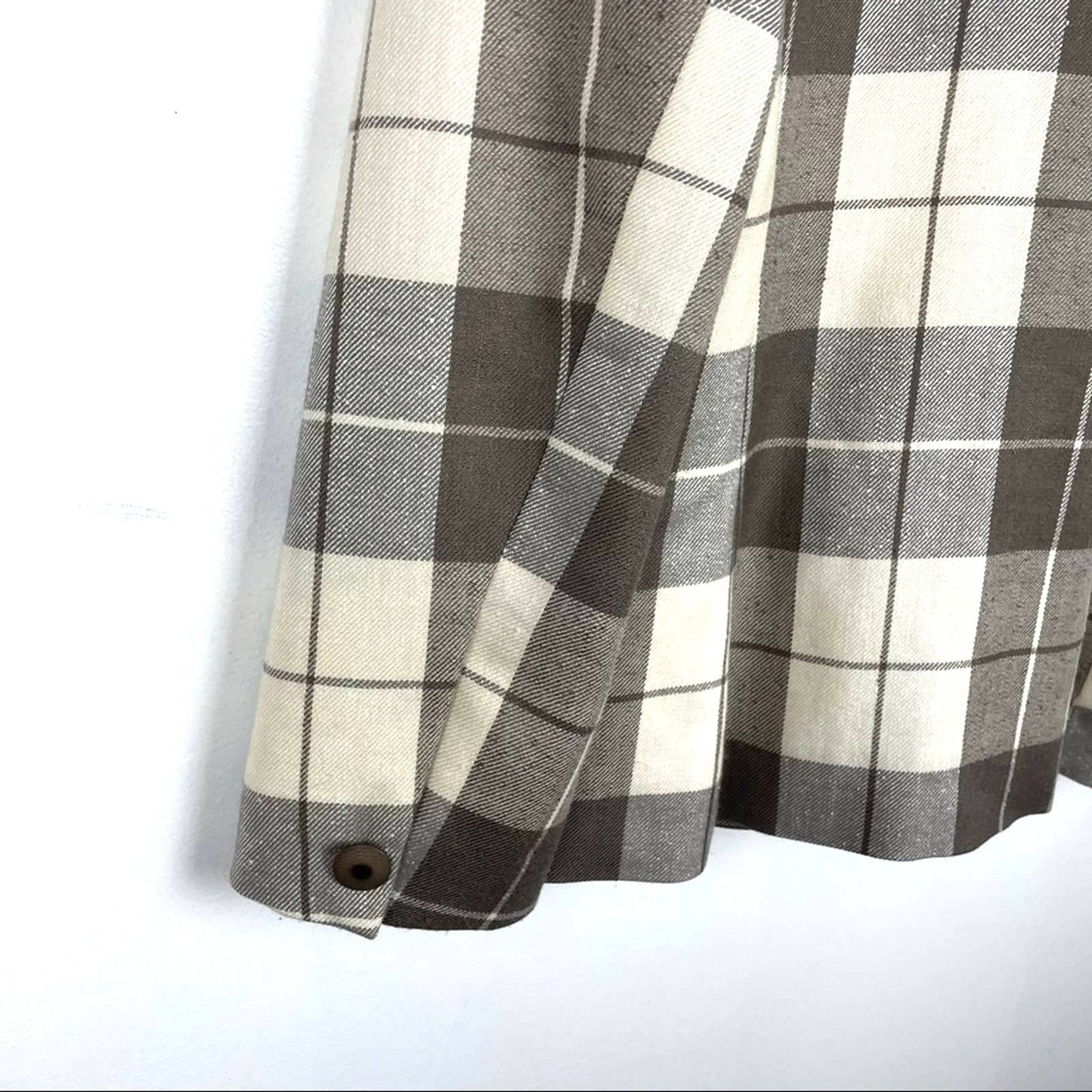 Vintage Lilli Ann Plaid Blazer Gray White Structured 1980s/ 90s Clueless