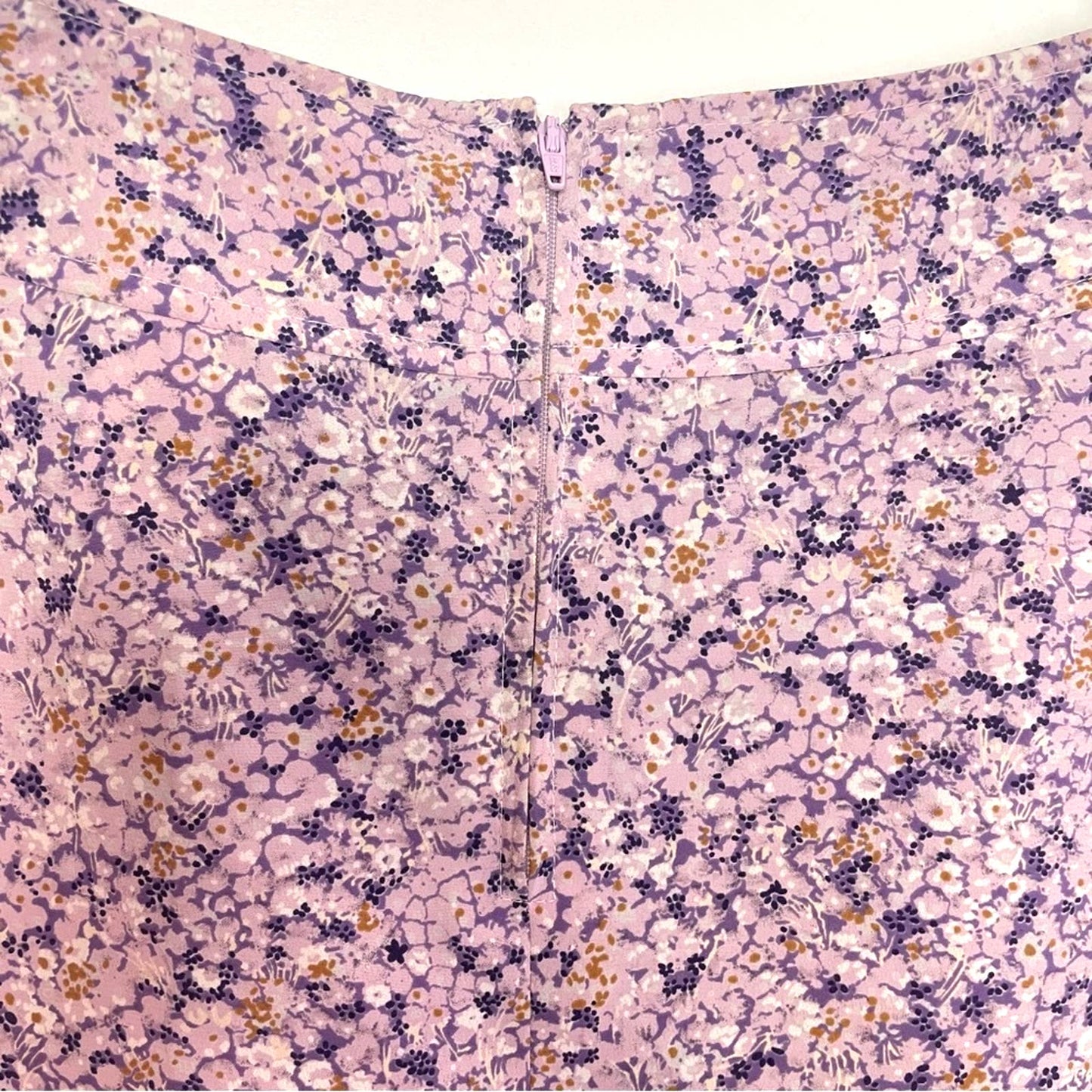 Vintage Floral Mini Skirt Pink Purple Small
