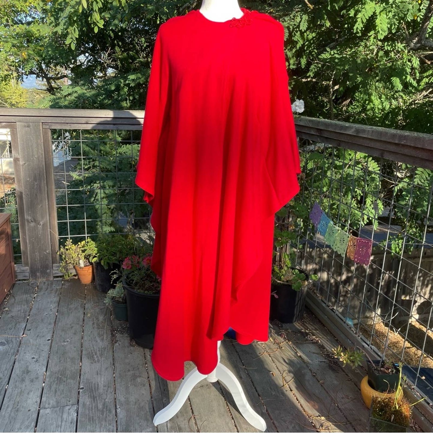 Red Cape Long with Hood Costume Little Red Riding Hood One Size