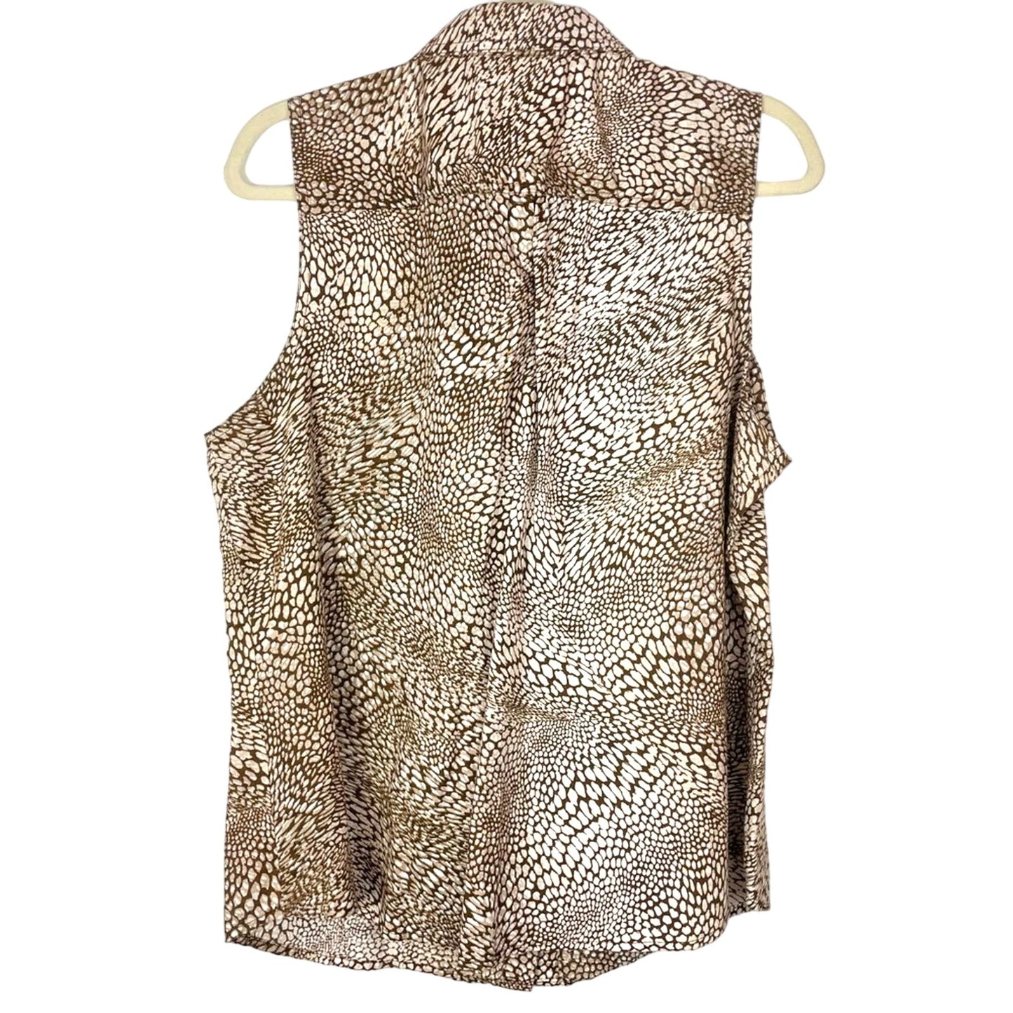 Vintage Liz Claiborne Brown Tank Top Linen Cotton Blend XL