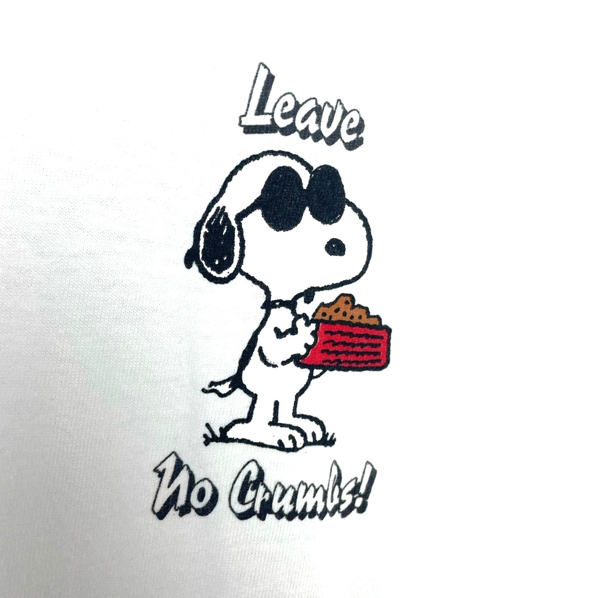 White Snoopy Graphic T-Shirt Vintage Leave No Crumbs Deadstock Medium