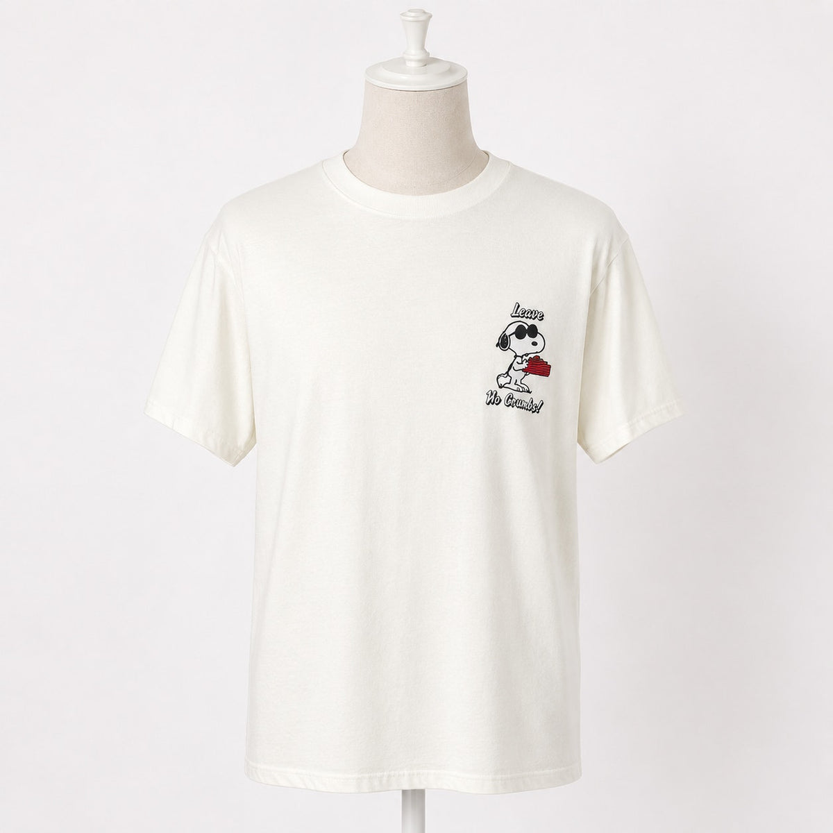 White Snoopy Graphic T-Shirt Vintage Leave No Crumbs Deadstock Medium