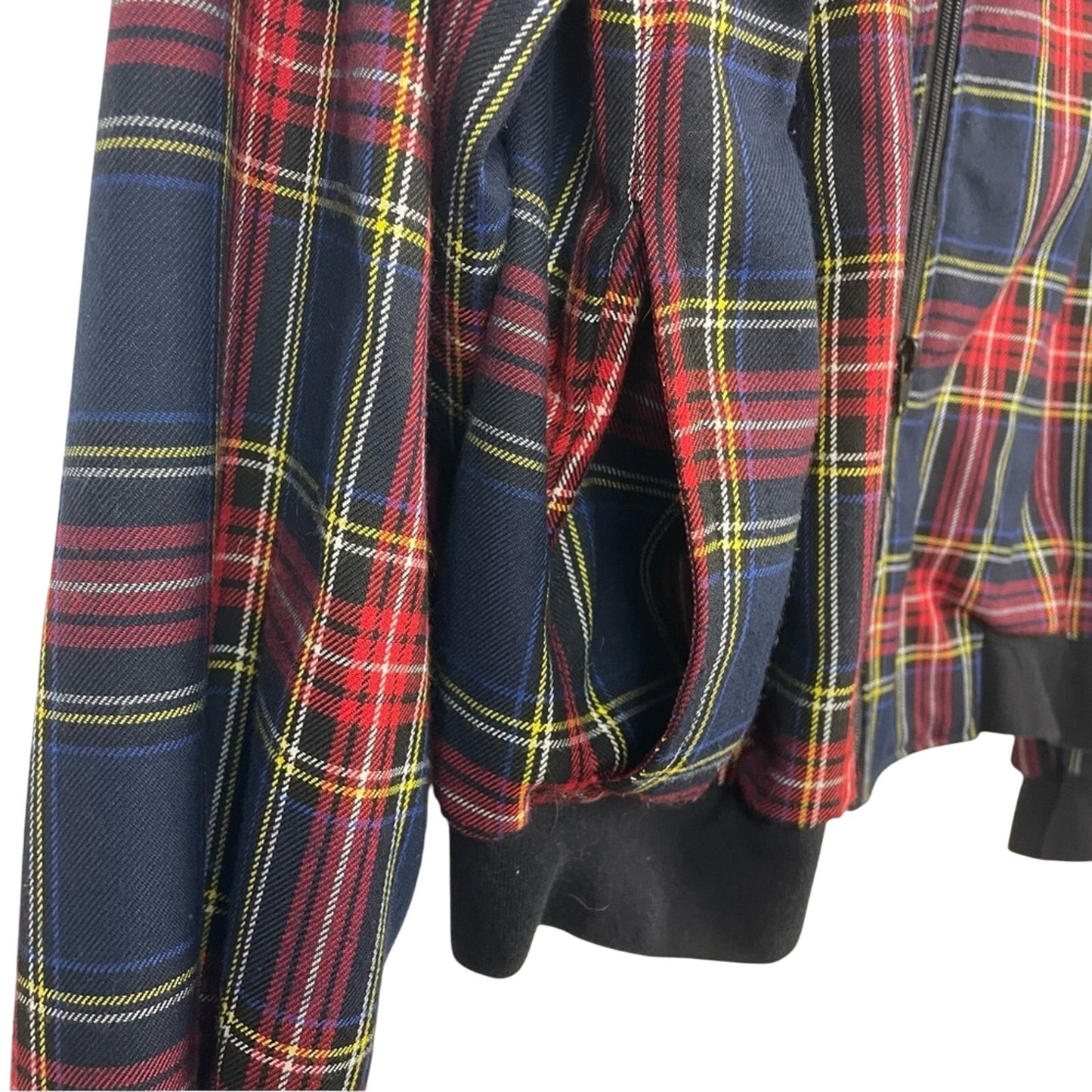 Vintage Plaid Red and Blue Jacket Zip Up Medium