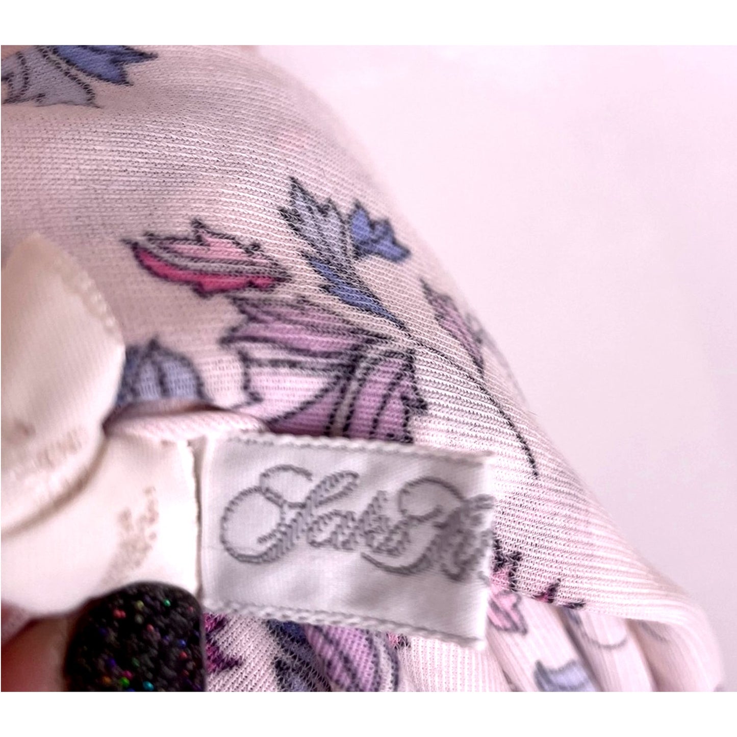 Emilio Pucci Nylon Dress Off White Leaf Pattern Night Dress