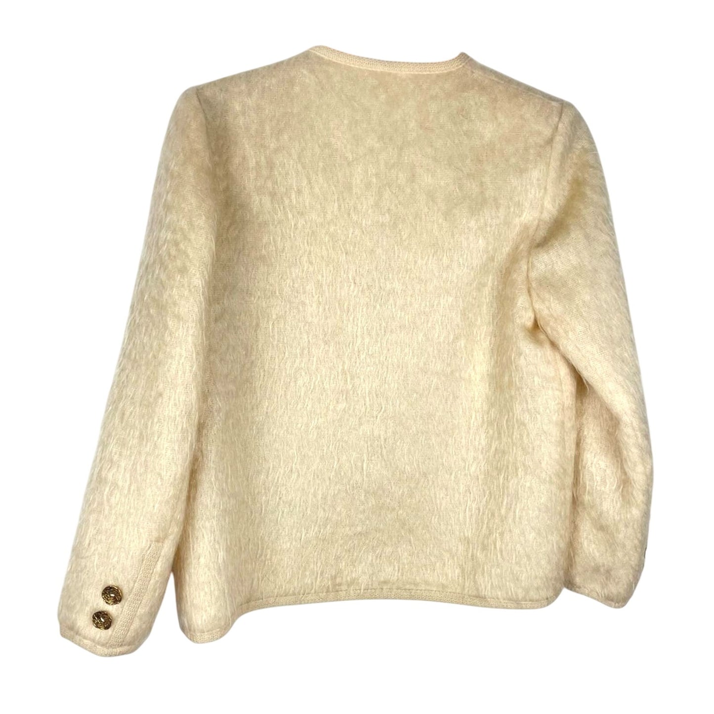 Vintage Wool Mohair Jacket Scotland Cream M