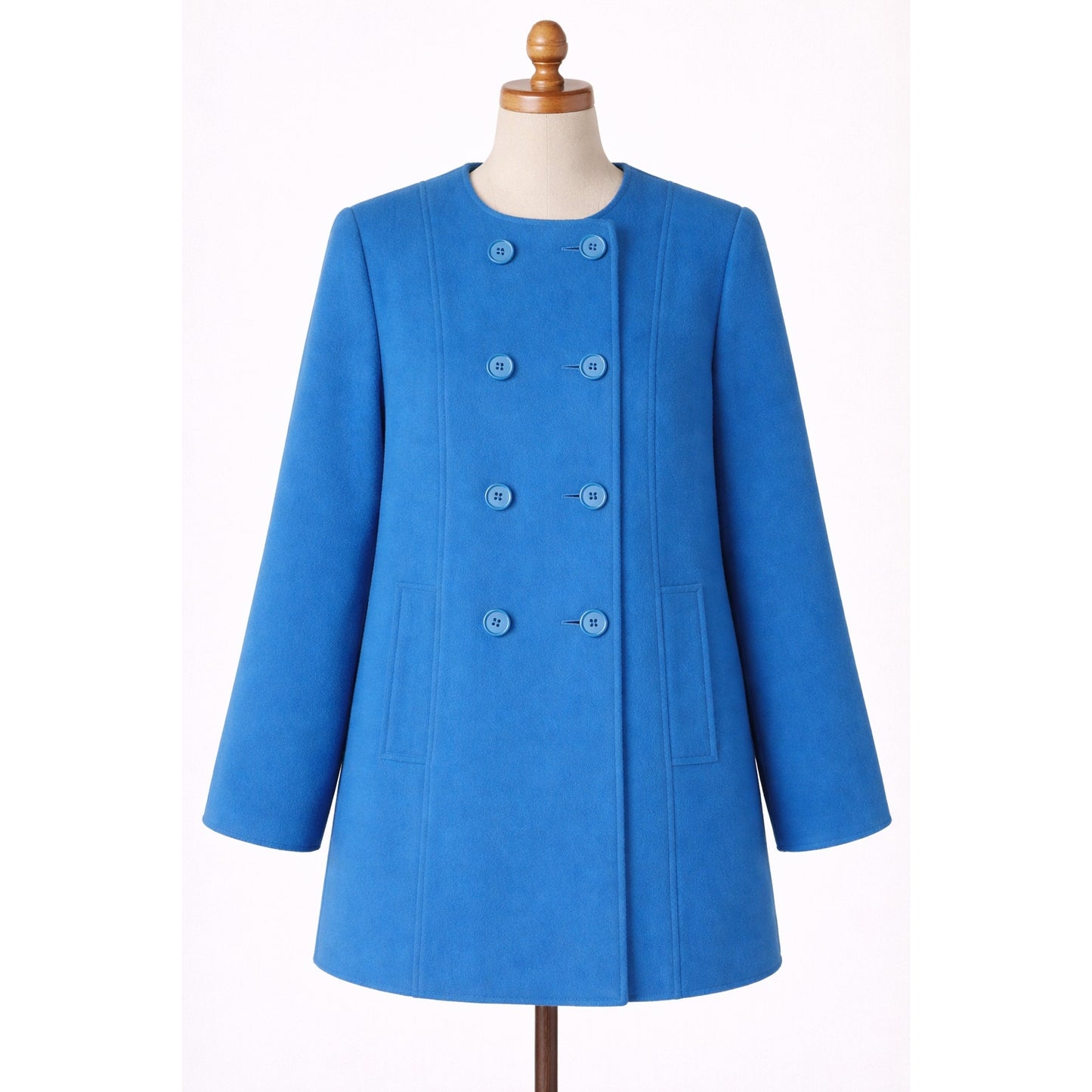 Oscar de la Renta | Vintage Wool Jacket Blue Pea Coat