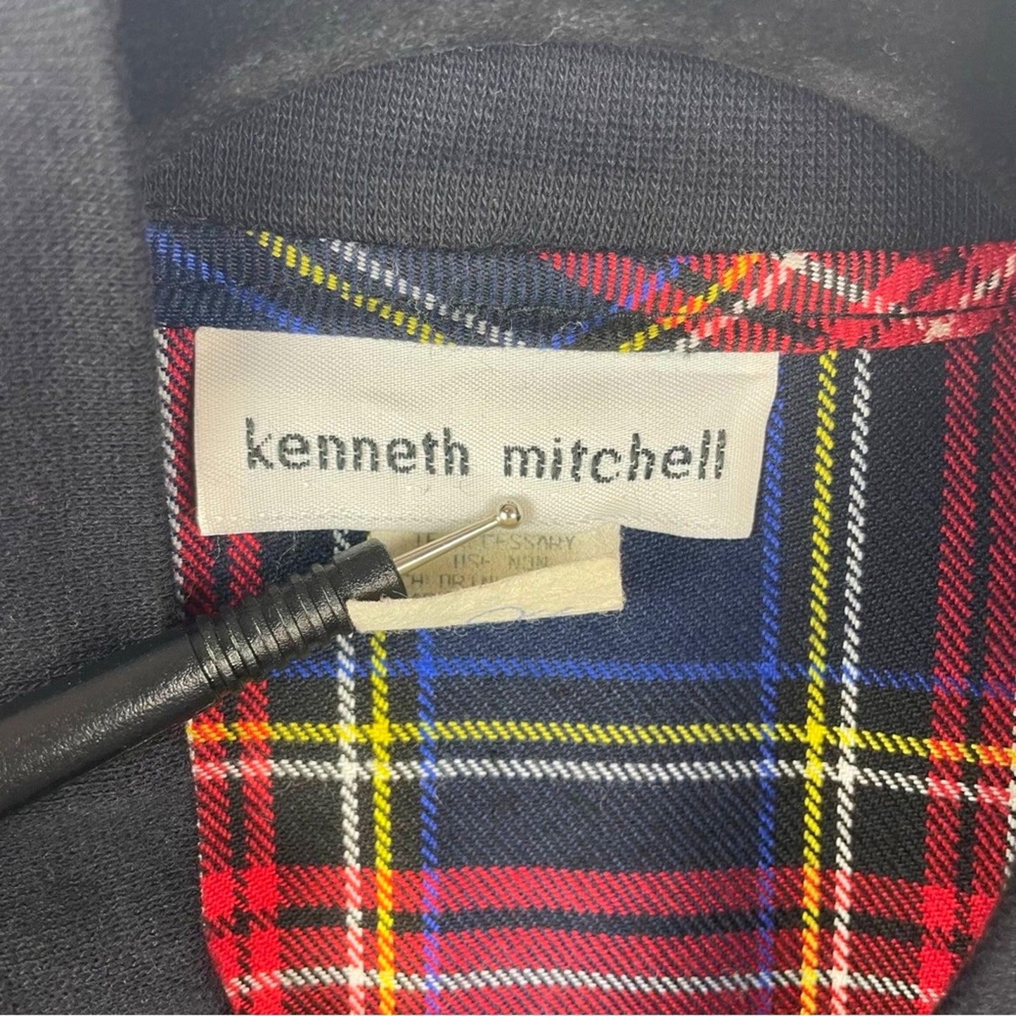 Vintage Plaid Red and Blue Jacket Zip Up Medium