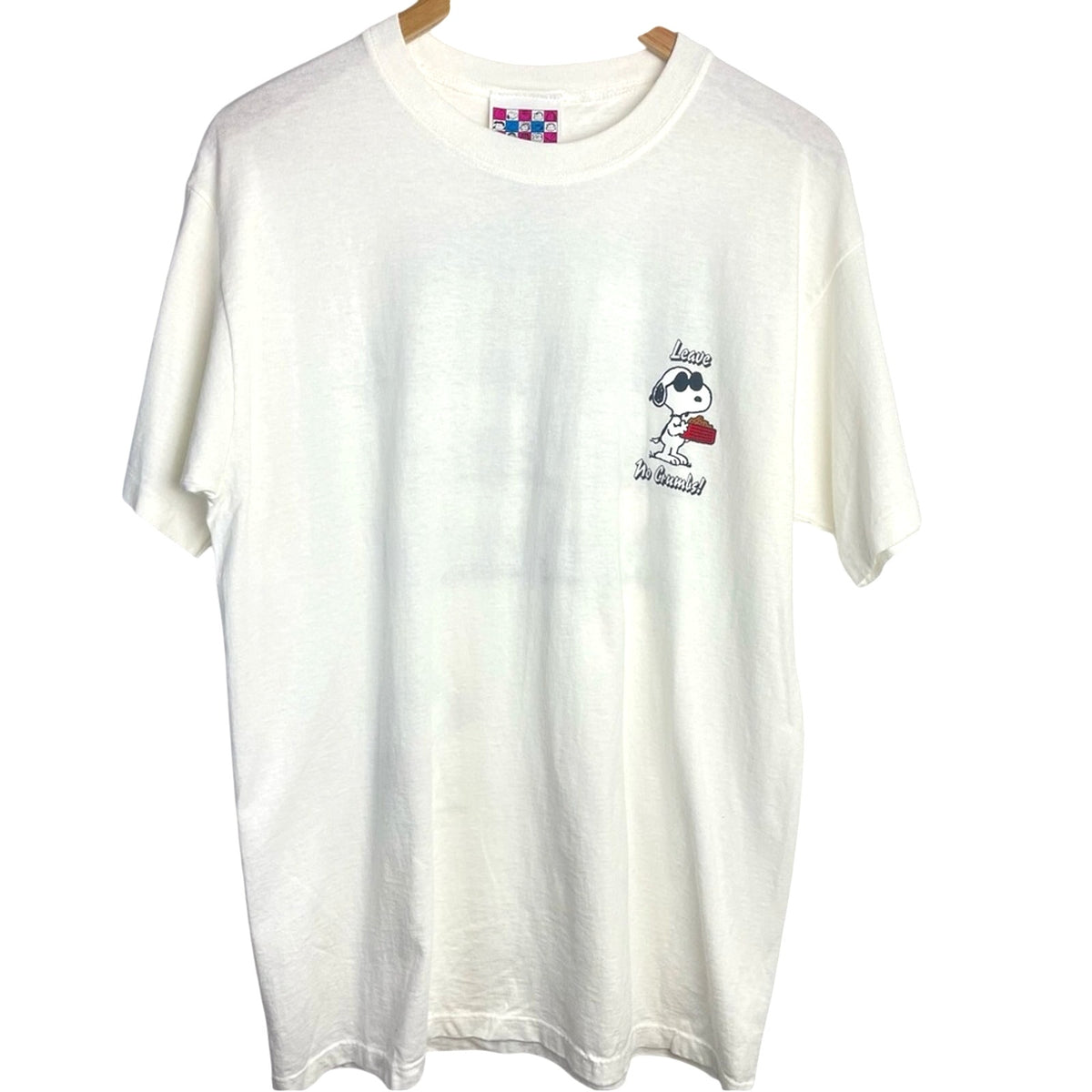 White Snoopy Graphic T-Shirt Vintage Leave No Crumbs Deadstock Medium
