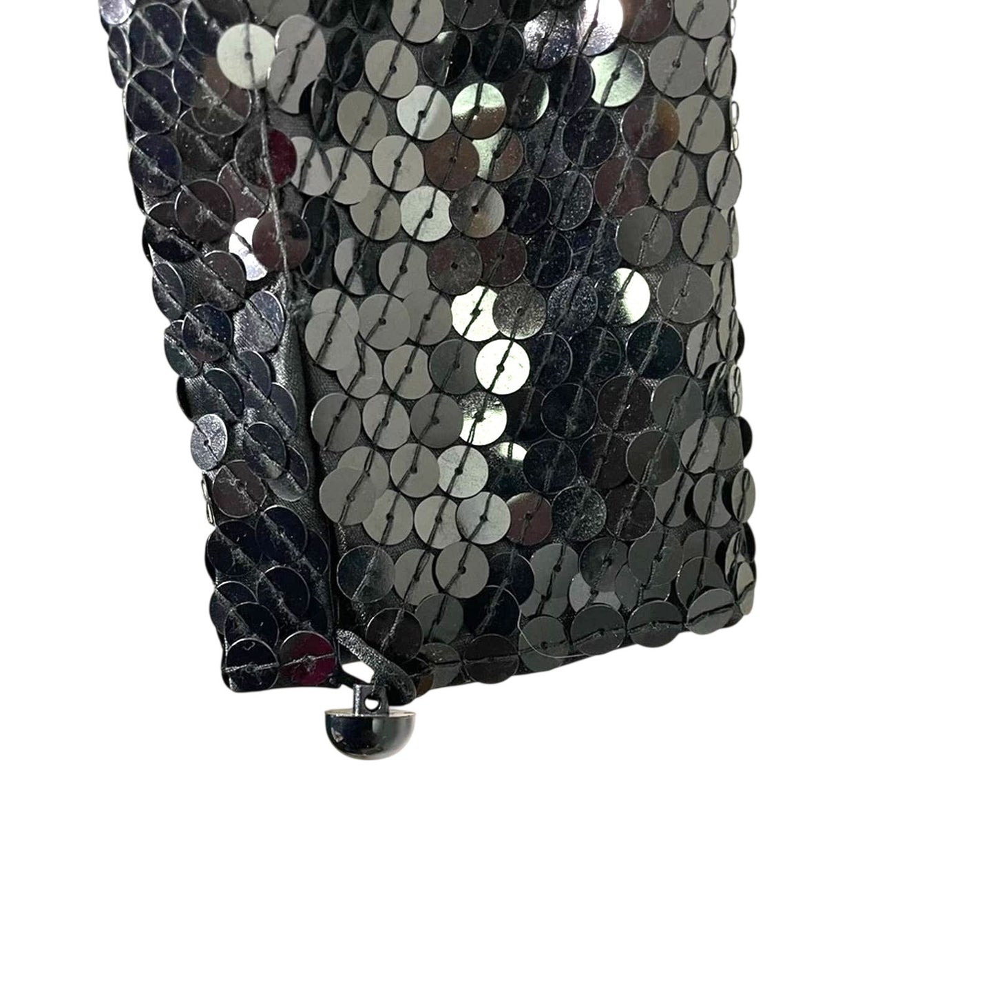 Vintage Black Sequin Dress Long Sleeve 1980s Glam Sparkle