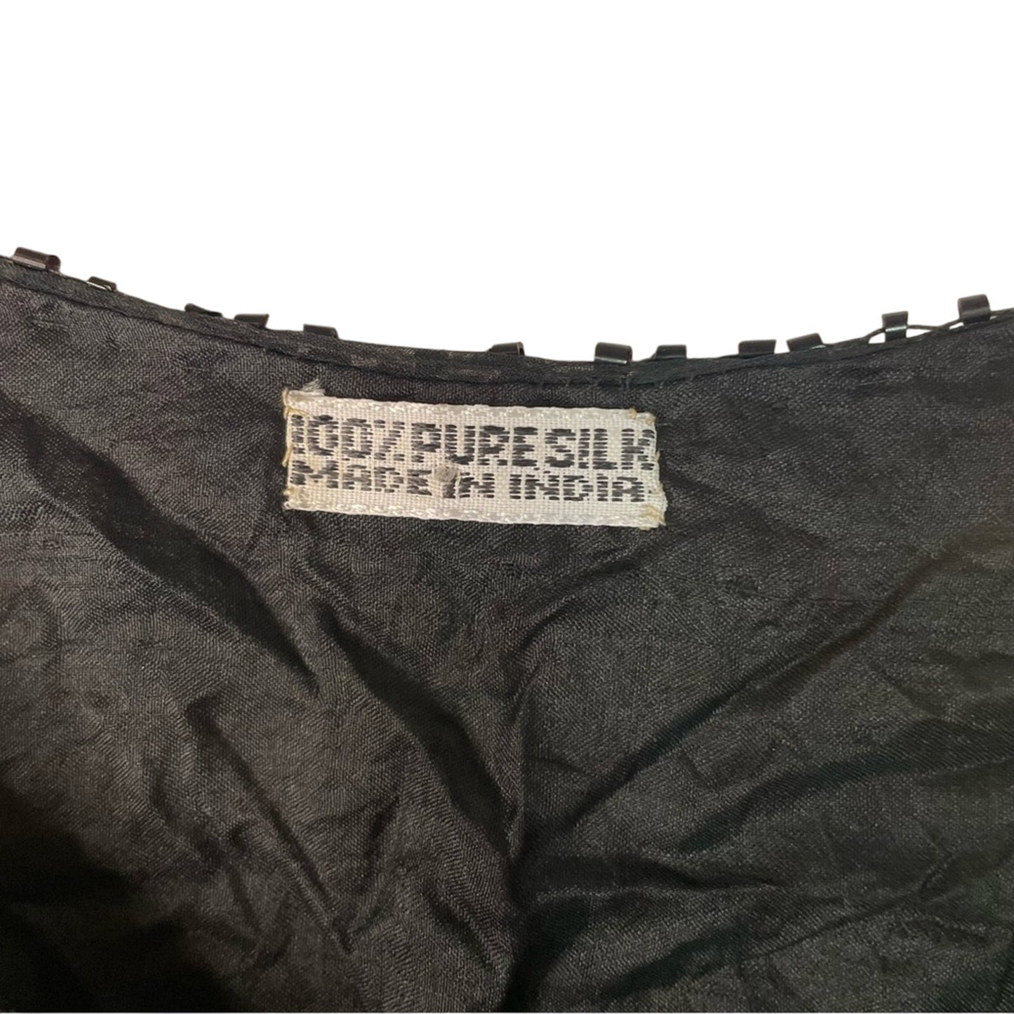 Sequin Butterfly Top Beaded Vintage 70/80s Glam Sparkle Silk