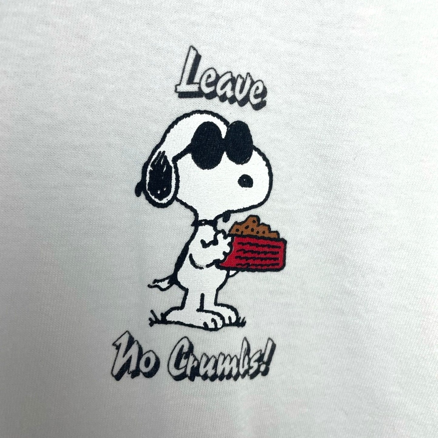 White Snoopy Graphic T-Shirt Vintage Leave No Crumbs Deadstock Medium