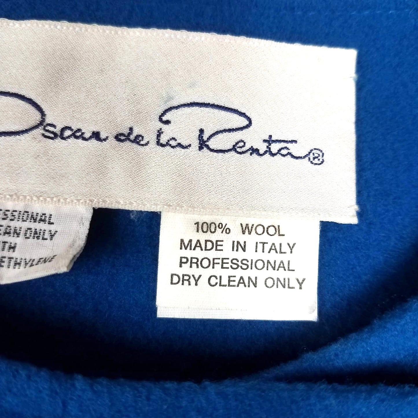 Oscar de la Renta | Vintage Wool Jacket Blue Pea Coat