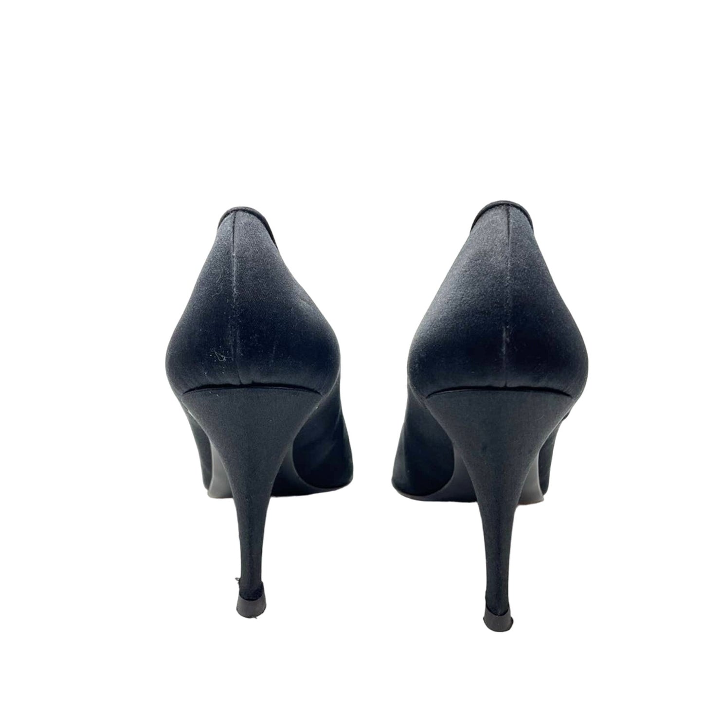 YSL | Black Pump Heels Jeweled Saint Laurent 9.5 Vintage