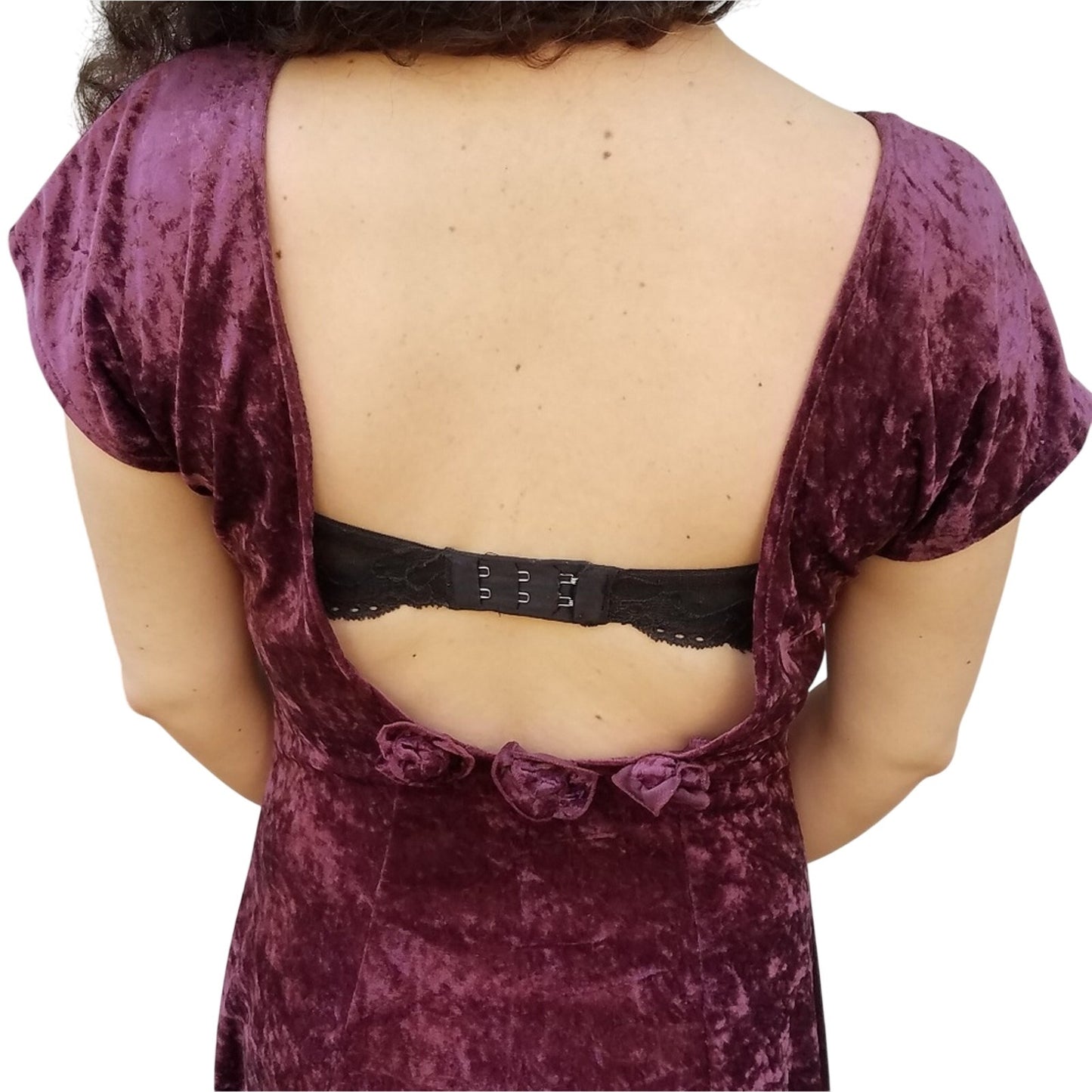 Vintage Velvet Purple Maxi Dress 90s All That Jazz Velour M