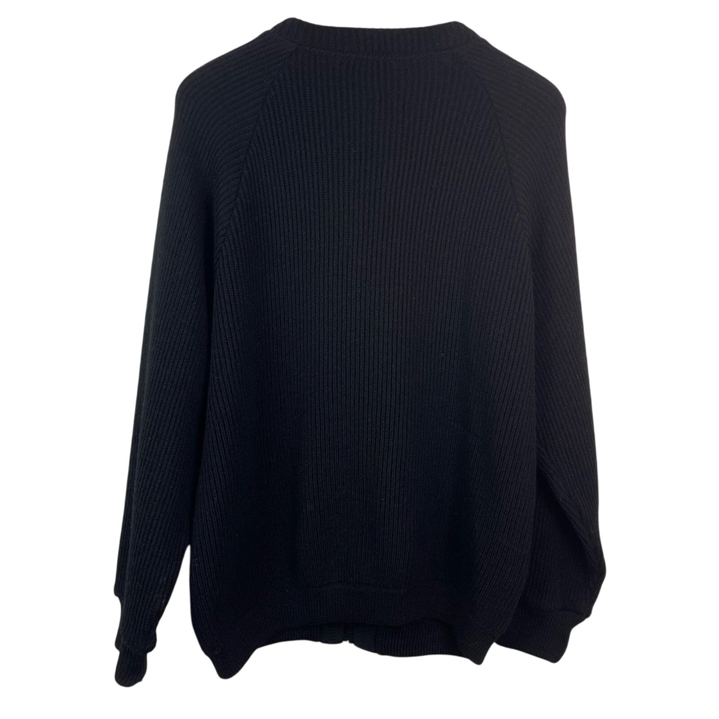 Vintage Wool Cardigan Sweater Black Penguin Seattle Knitt 1940s