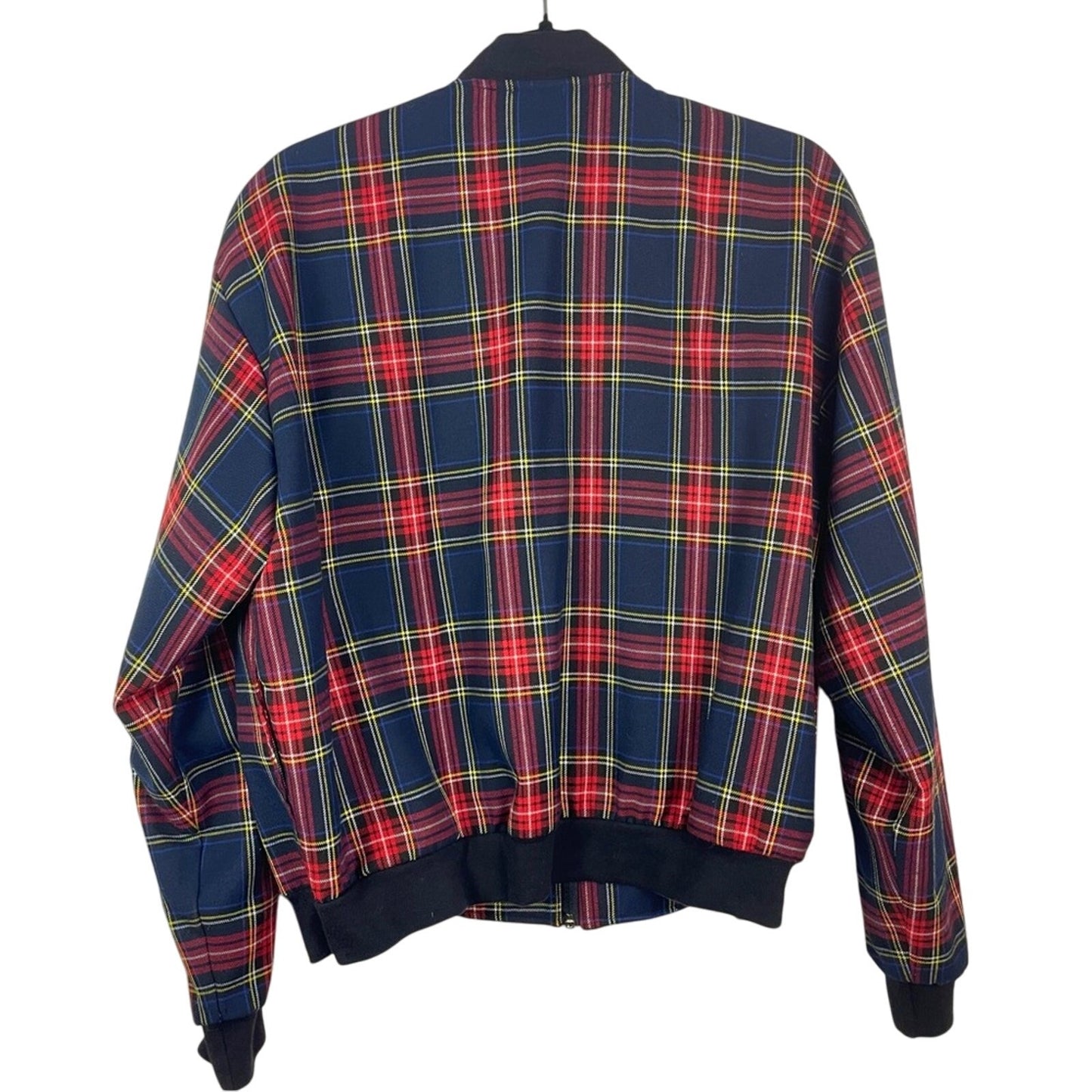 Vintage Plaid Red and Blue Jacket Zip Up Medium
