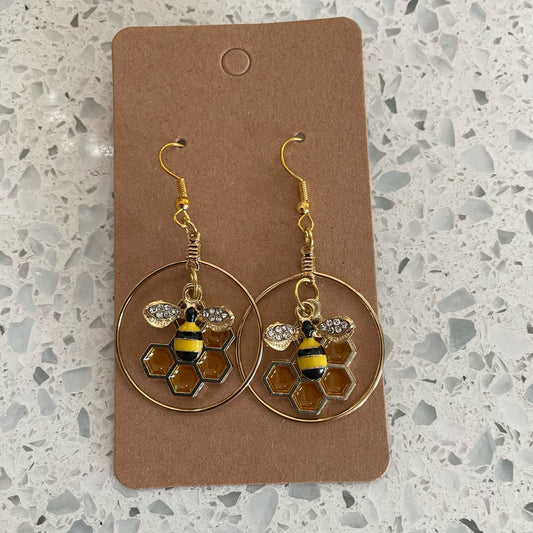 Bee and Honey Earrings Single