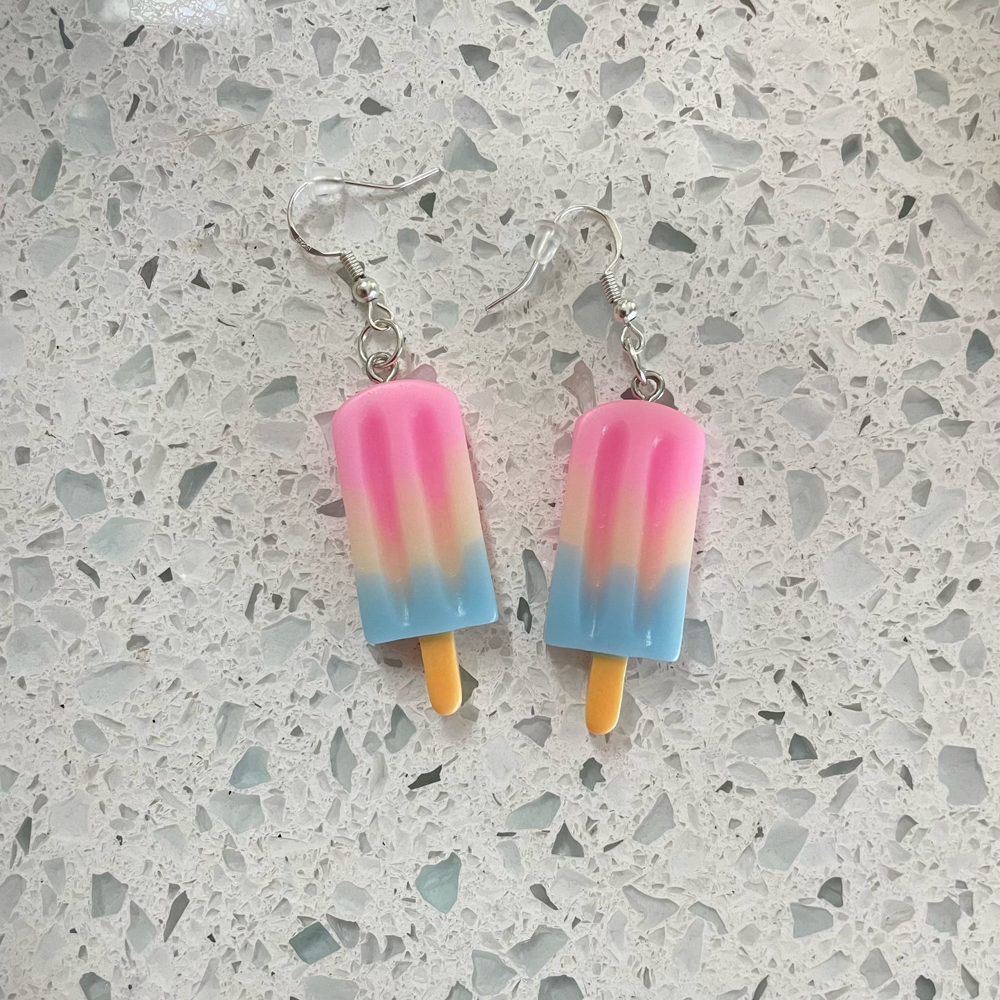 Pink and Blue Popsicle Earrings