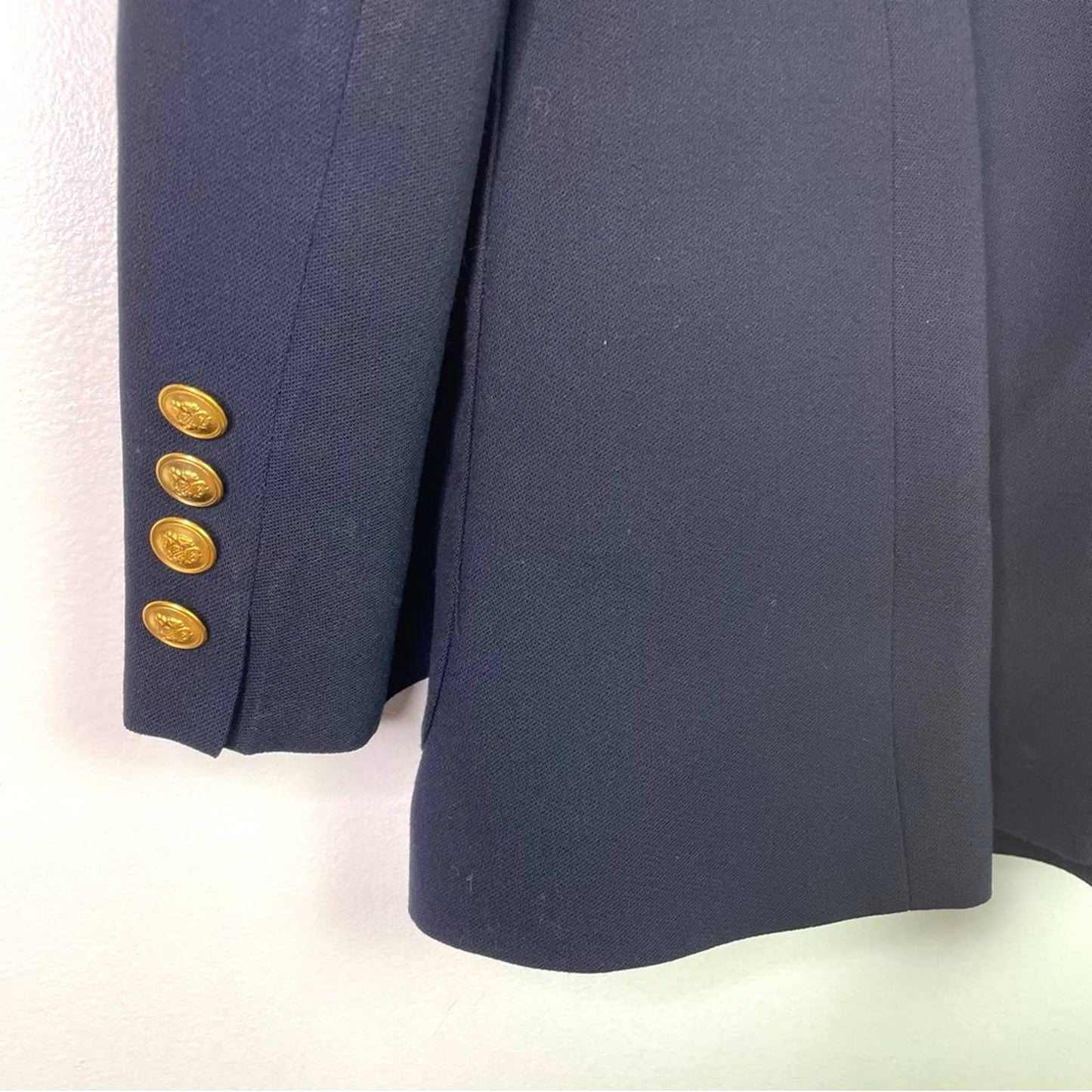 Ralph Lauren | Vintage Navy Blue Blazer Double Breasted Wool Emblem