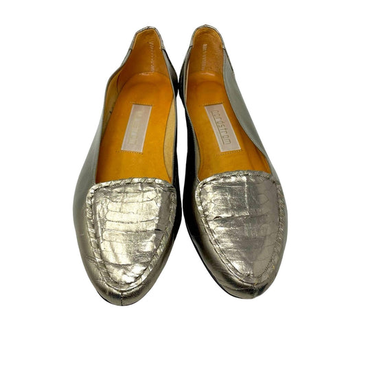 Vintage Silver Leather Loafers Slip Ons Nordstrom 7