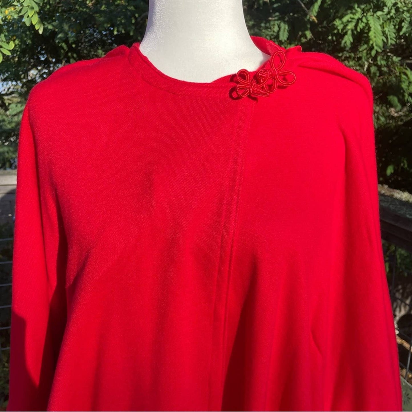 Red Cape Long with Hood Costume Little Red Riding Hood One Size