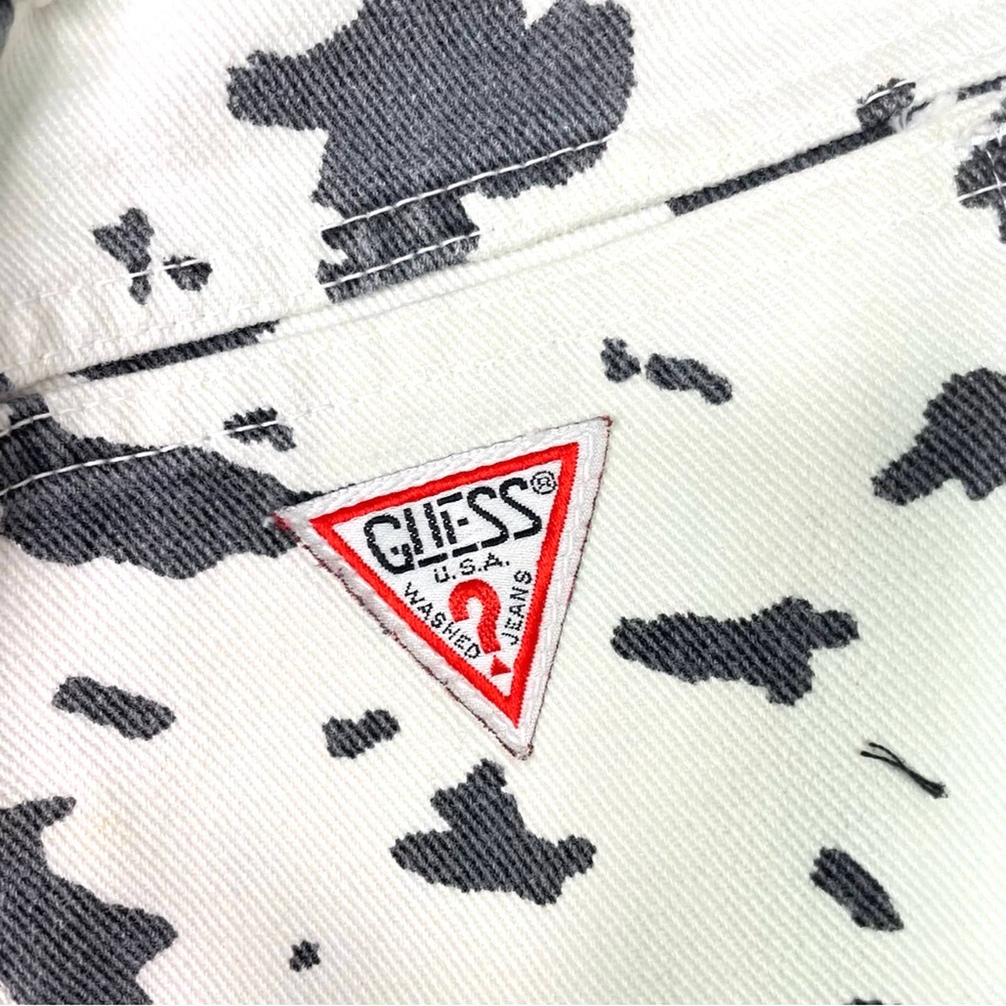 Guess | Vintage Cow Print Jeans Denim Black & White 1980s