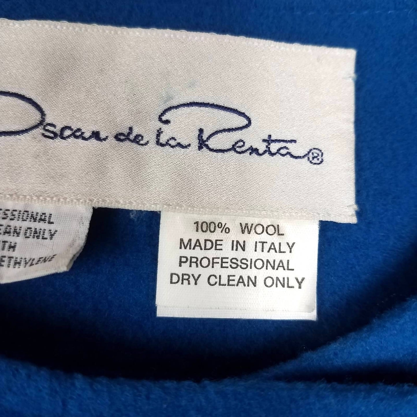 Oscar de la Renta | Vintage Wool Jacket Blue Pea Coat