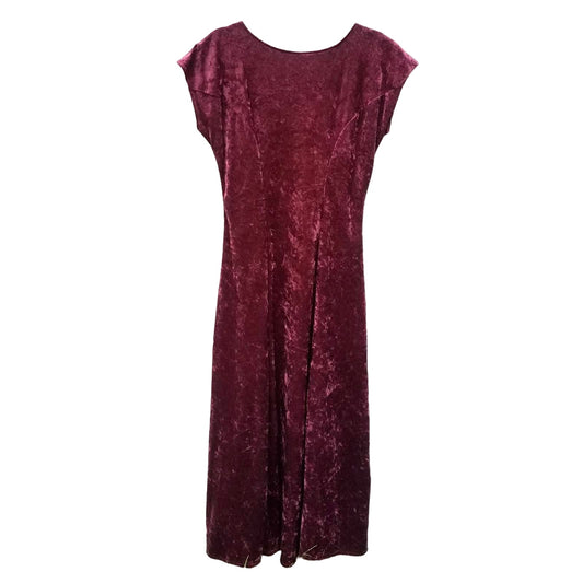 Vintage Velvet Purple Maxi Dress 90s All That Jazz Velour M