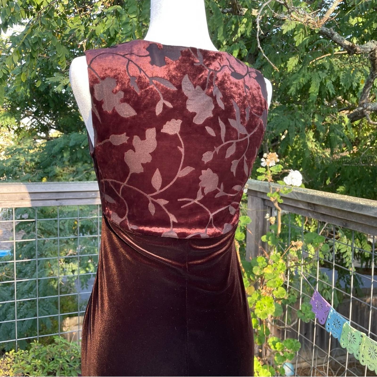 Vintage Brown Velvet Maxi Dress 90s Y2K PoppyandtheBee Vintage Brown Velvet Maxi Dress 90s Y2K PoppyandtheBee
