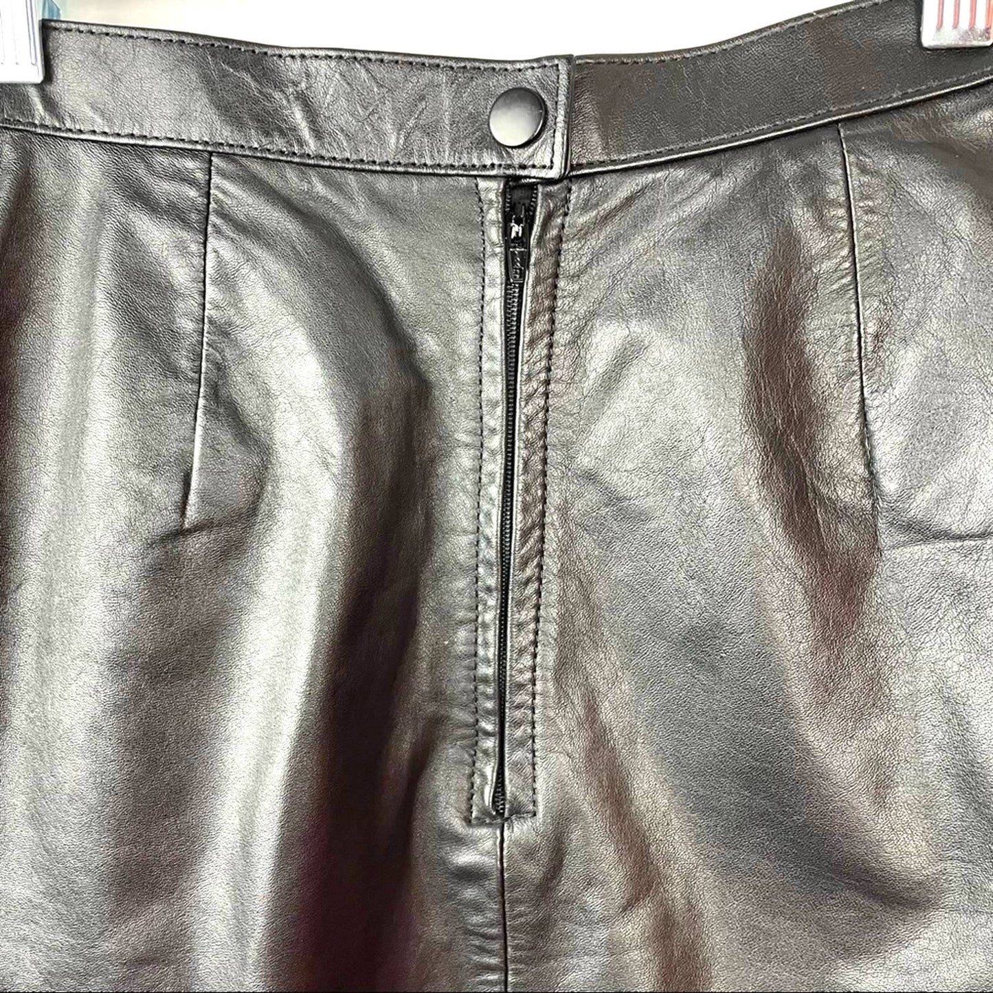 Vintage Wilson’s Leather Black Leather Skirt Mini Small