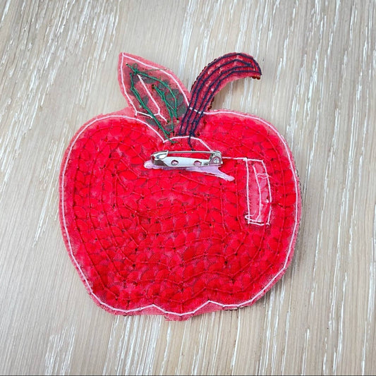 Vintage Sequin Apple Pin Embellishment Patch