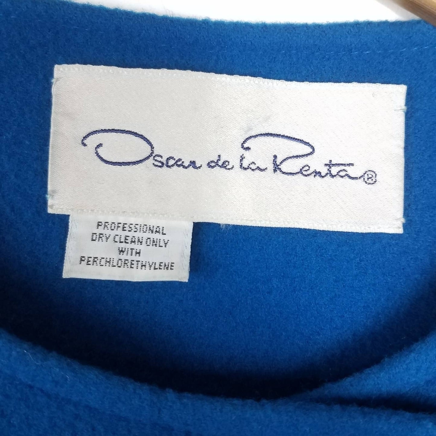 Oscar de la Renta | Vintage Wool Jacket Blue Pea Coat