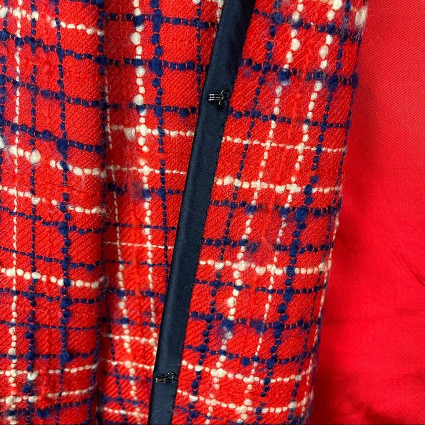 Vintage | Red Plaid Blazer Jacket New Flamingo Fashions 1960s